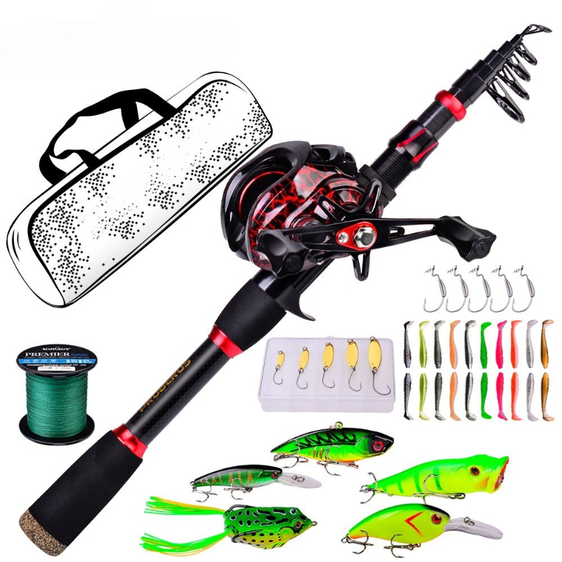 Fishing Rod Combo - Karbon Fiber Uzun Atışlı Baitcasting Deniz