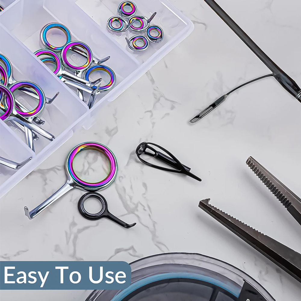 40 adet renkli olta kılavuzlar - Fishing Rod Tip Replacement incelemesi ve fiyatı